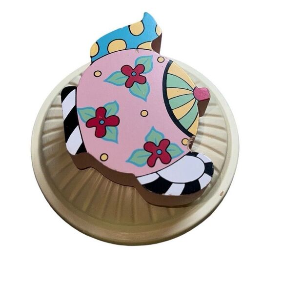 Shannon McGraw Ganz Whimsical accent curtain rod Teapot Tea cup Lot of 4 - Picture 5 of 9